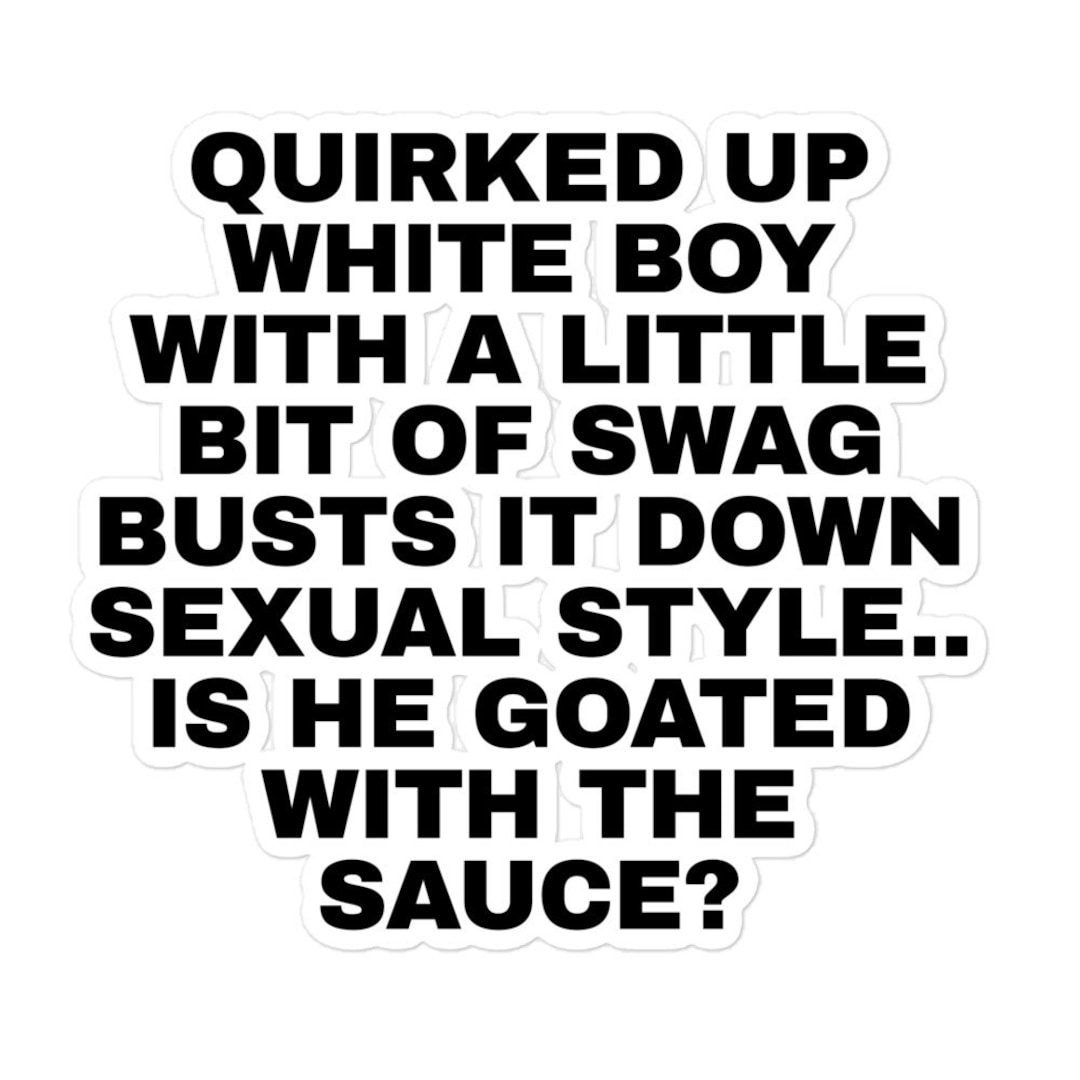 Quirked up White Boy Sticker Etsy