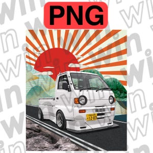 Kei Truck PNG Digital File, JDM Mini Truck Clipart, Japanese Mini Truck Vector Art, K Truck Printable Design, Digital Download