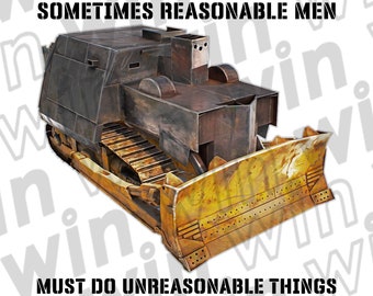 Adhesivo Killdozer: Homenaje a Marvin Heemeyer, Calcomanía de vinilo duradera