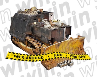 Pegatina de vinilo Killdozer: F*ck Around And Find Out, homenaje a Marvin Heemeyer