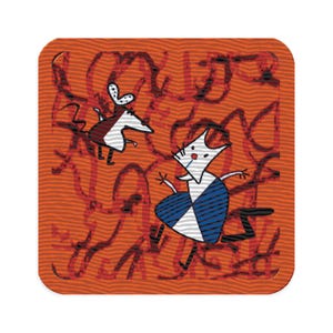 Geborduurde patch werknemer en parasiet, cartoon fanart jaren 90, nostalgisch kledingaccessoire