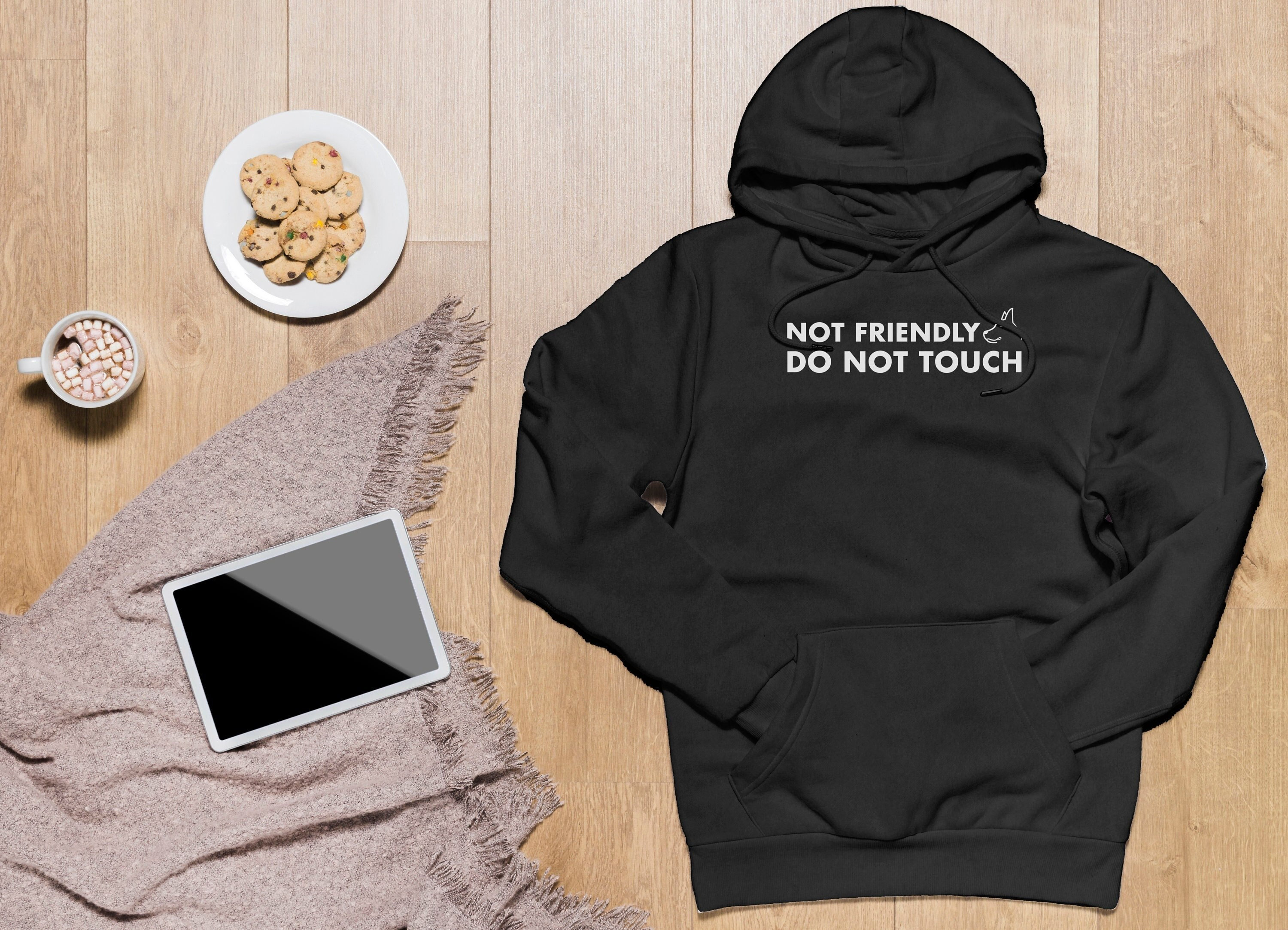 Not Friendly Do Not Touch Hoodie - Etsy
