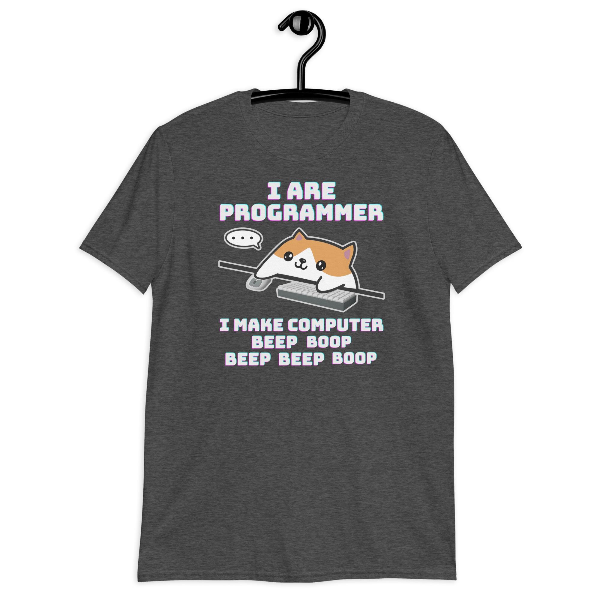 I Are Programmer T-shirt, Cute Cat Coding Tee, Gift for Coders, Tech ...