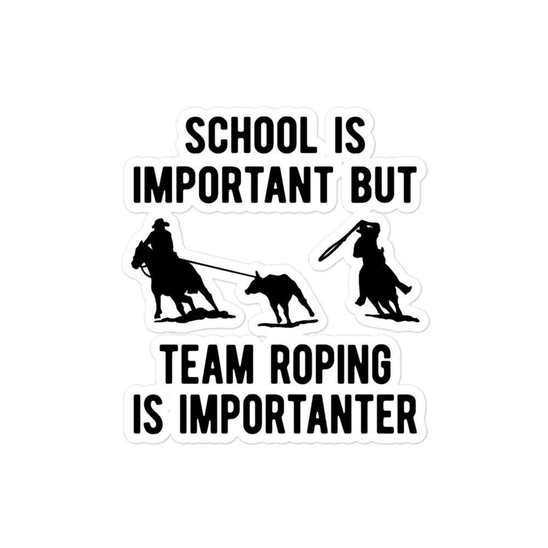 Funny Team Roping Vinyl Sticker, Rodeo Humor Decal - Etsy UK