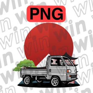 Kei Truck PNG Digital File, JDM Mini Truck Clipart, Japanese Mini Truck Vector Art, K Truck Printable Design, Digital Download