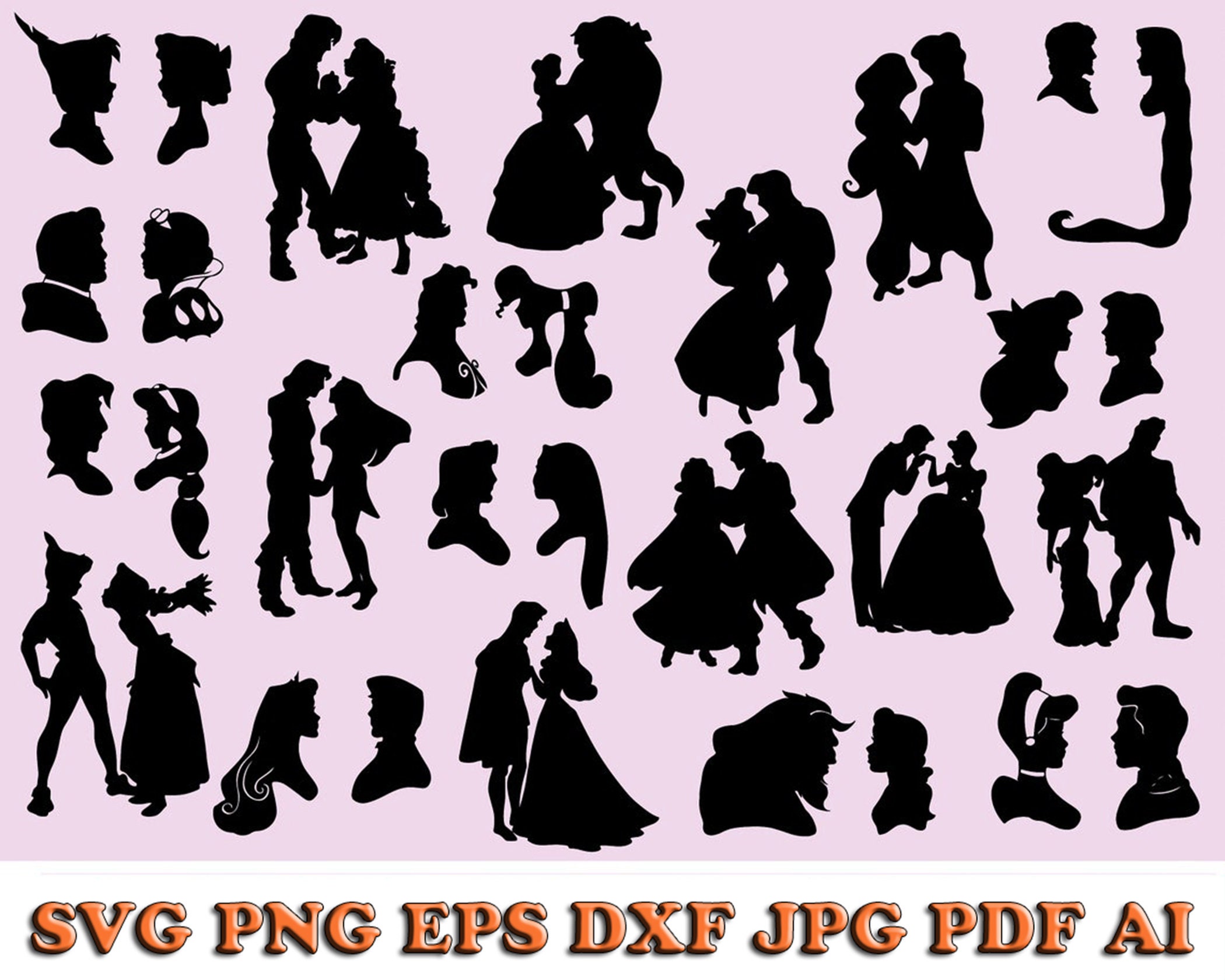Disney Couple Bundle SVG Disney Couple Clip Art Disney | Etsy