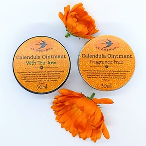 Calendula Ointment Botanical Salve with beeswax, Coconut oil and Shea butter