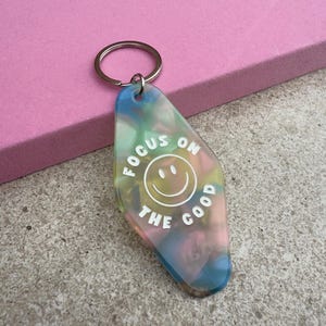 Good Luck Keychain – Lucky Charm Keychain, Cute Acrylic Keychain, Motel Keychain,Inspirational Quote, Unique Gift for Her, Housewarming Gift