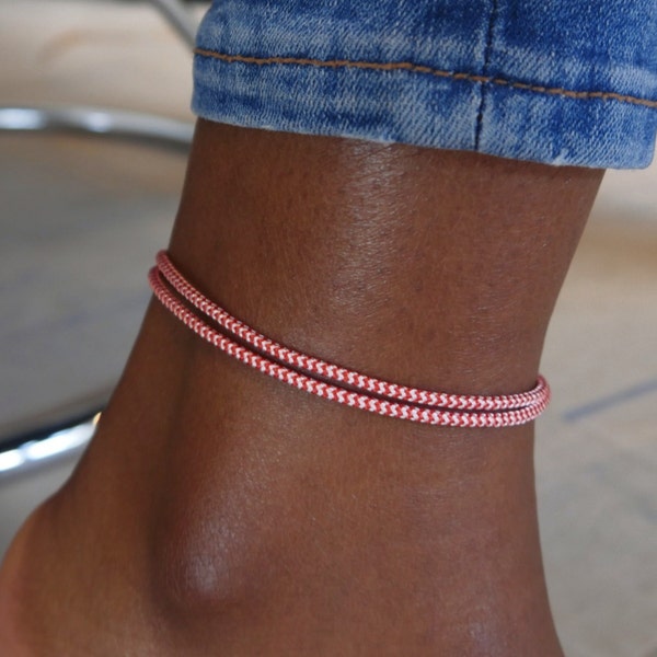 Simple Ankle Bracelet, Surfer Anklet for Men and Women, Beach Anklet, Adjustable Anklet, Minimal Ankle Chain, Waterproof Anklet, Boho Anklet