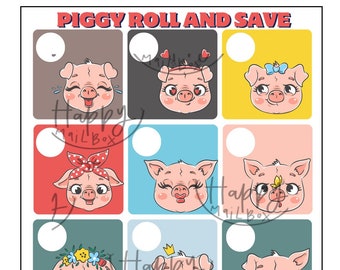 Piggy Roll and Save With Cash Envelope