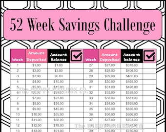 52 Week Savings Challenge