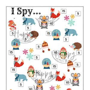 I Spy Winter Savings with Cash Envelope