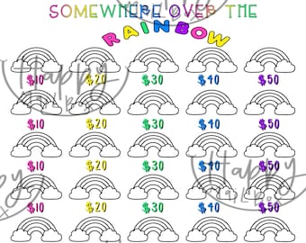 Somewhere Over The Rainbow Savings Challenge and Cash Envelope