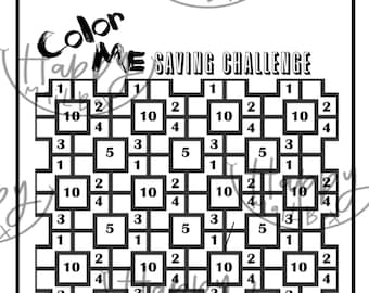 Color Me Saving Challenge | Cash Envelope | Savings Tracker