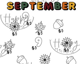 September Savings Challenge Printable A6 mini Savings Tracker PDF ...