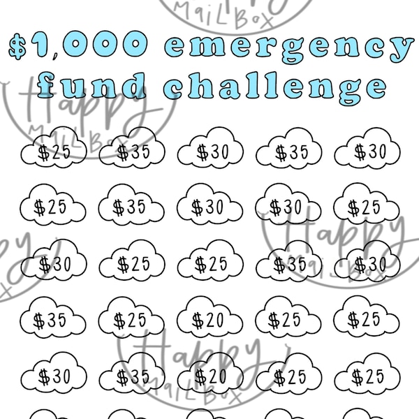 Emergency Fund Savings Challenge With Cash Envelope