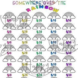 Somewhere Over The Rainbow Savings Challenge and Cash Envelope