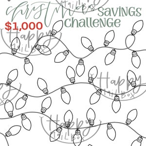 Christmas Lights Savings Challenge and Cash Envelope