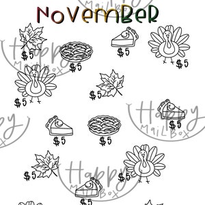 November Savings Challenge and Cash Envelope