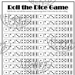Roll The Dice Savings Challenge