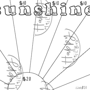 You Are My Sunshine Savings Challenge