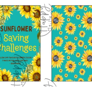 Printable Sunflower Savings Challenge Booklet With Cash Envelopes