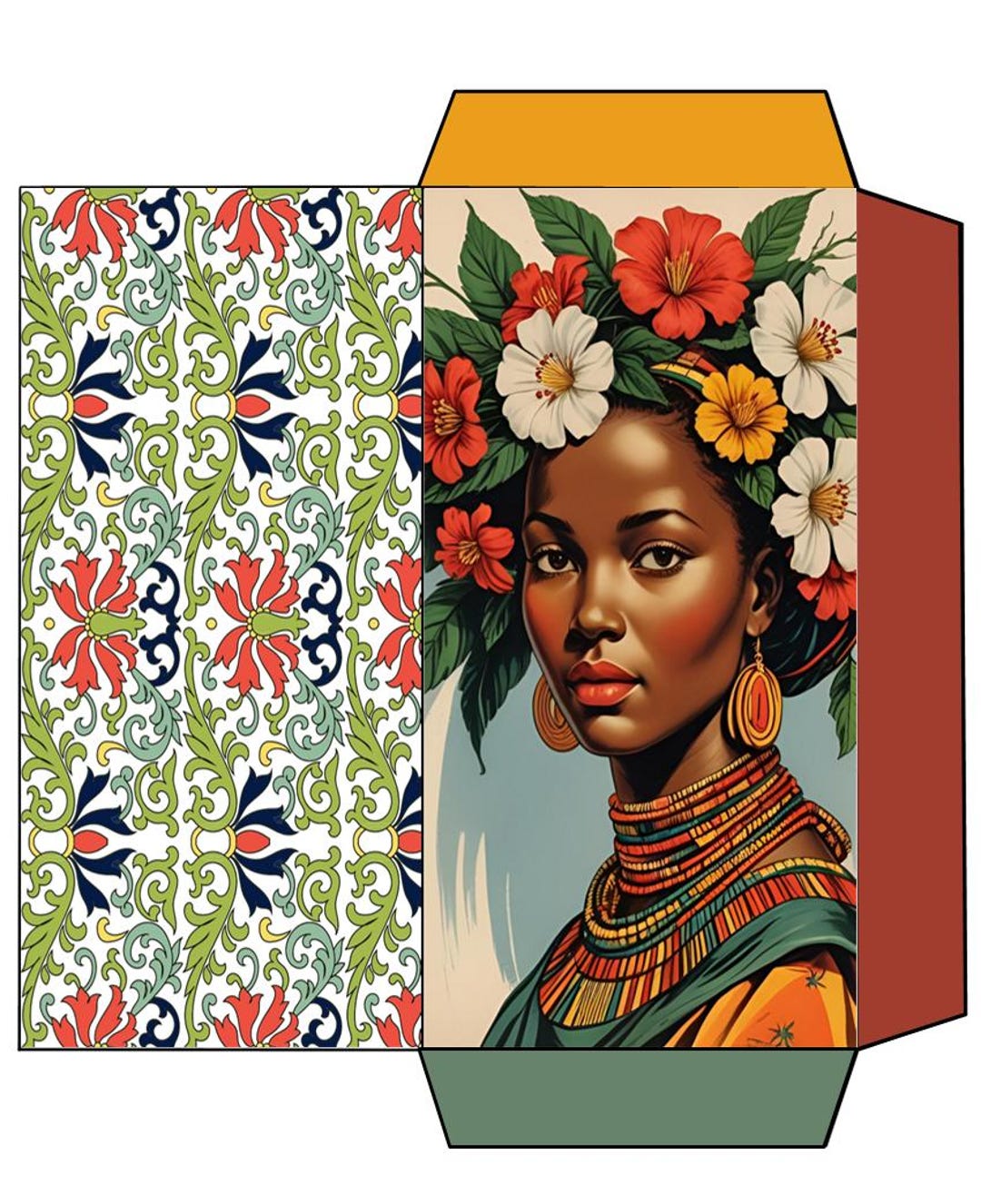 African Vintage Girl Savings Challenges and Cash Envelopes - Etsy
