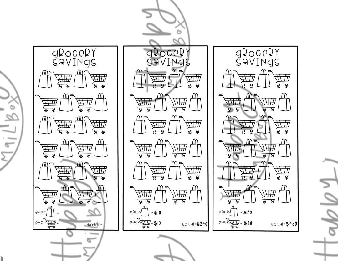 Month Ahead Mini Grocery Savings Challenges Etsy