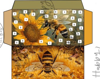 Bee Envelope Savings Set of 3 - Nature Lovers Series- Sinking Funds- Savings Challenges