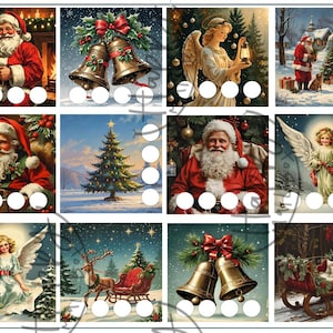 Kerst Tiny Vintage Roll and Save Challenge - Afdrukbare spaaractie voor de feestdagen en bijpassende contante envelop