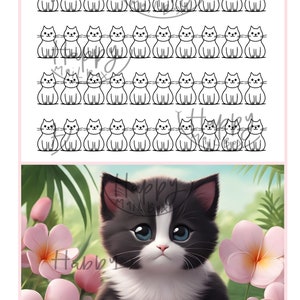 Roll the Dice- Black and White Kitten Savings Challenge and Cash Envelope