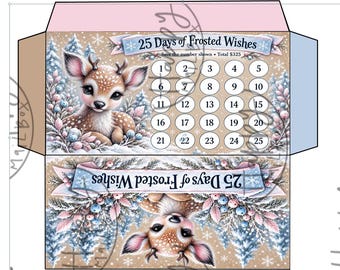 25 Days of Winter Savings Challenge Set- 3 cash stuffing envelopes-