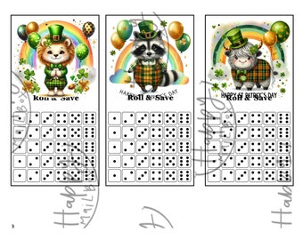 St Patrick's Day Roll The Dice Mini Challenges and Cash Envelope