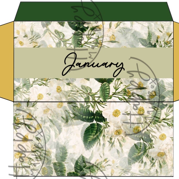 January February and March Mini Flower Savings Challenges With Cash Envelopes