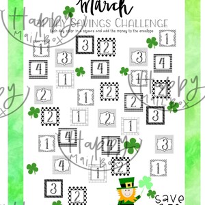 March Saving Challenge - Etsy
