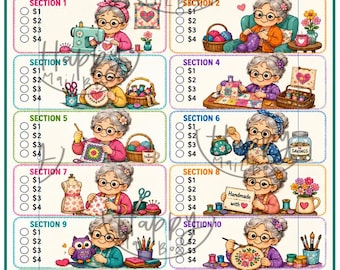 賢いおばあちゃんの貯金チャレンジ - 24回の給料 - 現金封筒
