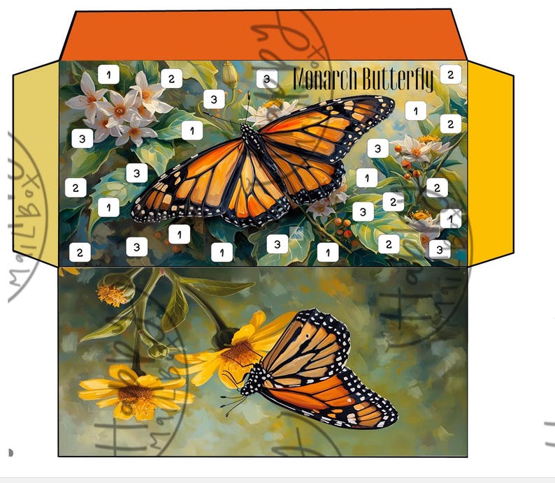 Butterfly Envelope Savings Set of 6-nature Series - Etsy