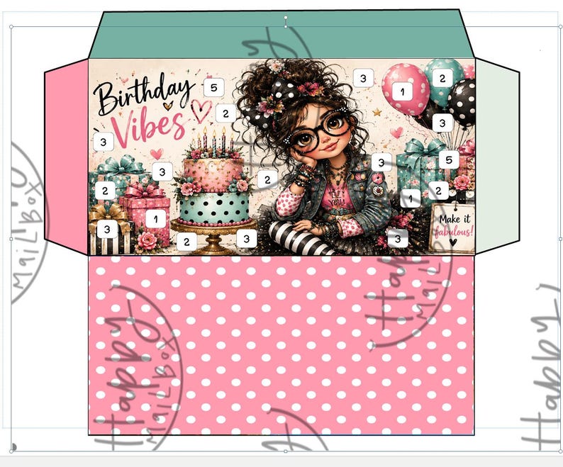 Birthday Vibe Girls Envelope Savings Set of 3 - Etsy