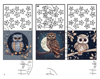 Mini Owl Stary Night Sparutmaningar och Kontantkuvert