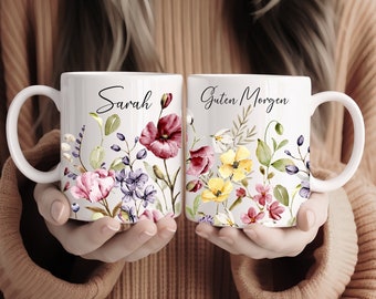 Tasse Personalisiert mit Buchstabe | Namen | Tasse mit Wunschtext | Tasse mit Spruch | Geschenk für Frauen