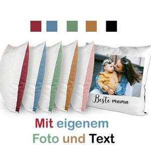 Photo Pillow with your desired picture/photo cushion 40x40 with colorful back image 1