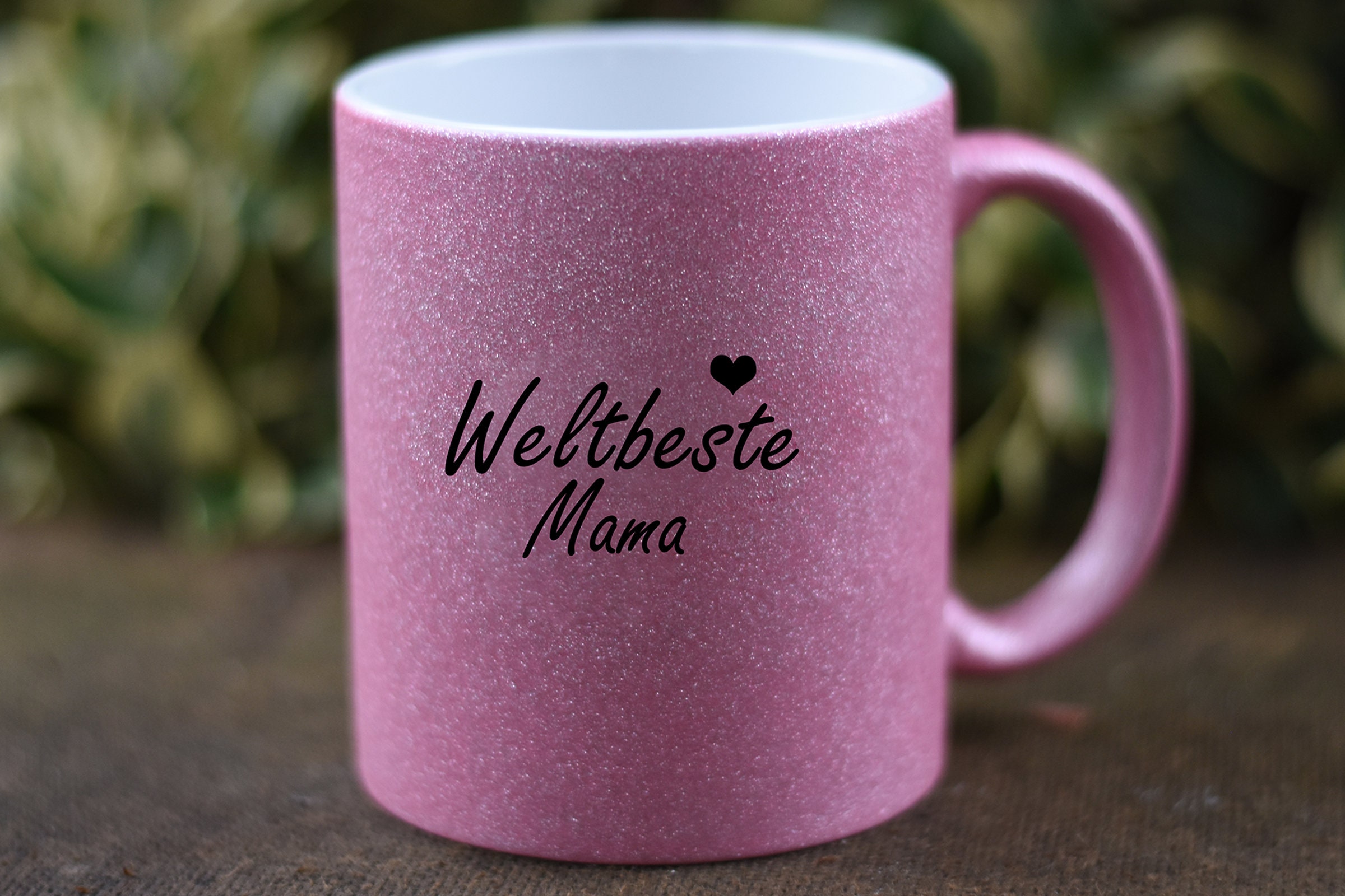 Personalisiert Glitzer Tasse 330 Ml – Keramikbecher Mit Deinem Wunschtext, Geschenkidee Für Geburtstag & Feiertage (Türkis)
