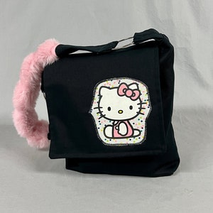 Unique en son genre, sac d&#39;affichage Pin, sac à bandoulière en tissu, sac à main Rave, sac de messager Anime, sac fourre-tout