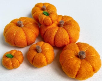 Pumpkin felt, pumpkin ornament, fall decor