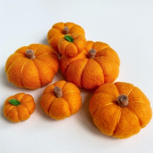Pumpkin felt, pumpkin ornament, fall decor image 1