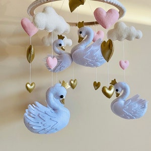 Schwan babymobile, baby mobile Mädchen