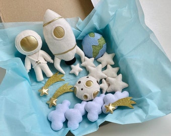 Astronaut toy, space nursery decor, astronaut stuff, space birthday, space planets, space baby shower, rocket toy, photography props newborn