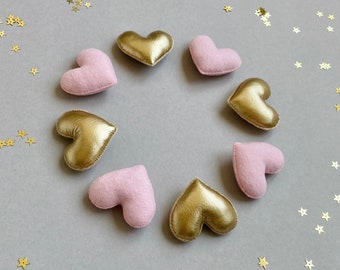 Newborn props set, felt hearts