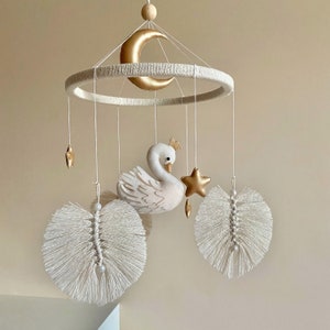 Schwan mobiles Kinderzimmer, Babypartygeschenk