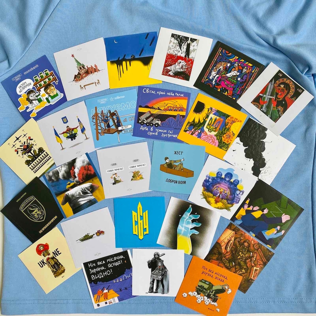 10 Random Ukrainian Stickers, Support Ukraine, Ukrainian Souvenir, Ukrainian Sellers, Ukrainian